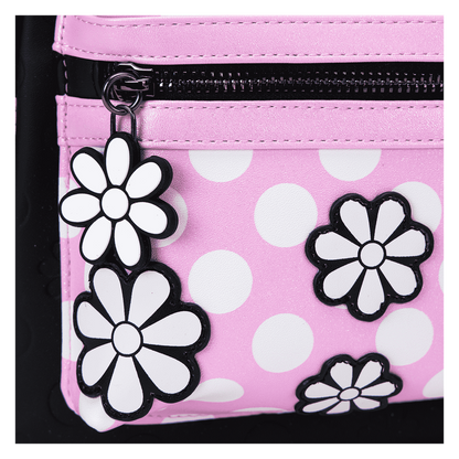 Loungefly Disney
Minnie Mouse Floral Rock The Dots Mini Backpack