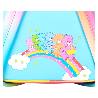 Loungefly Care Bears Cheer Bear & Share Bear Rainbow Umbrella Mini Backpack