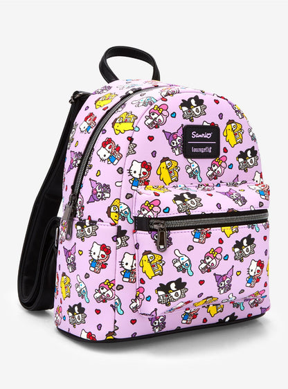 Loungefly Hello Kitty And Friends Half Skeleton Mini Backpack