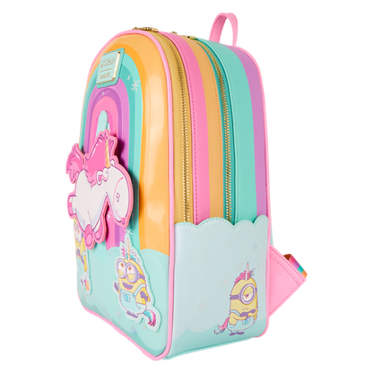 Loungefly Minions Fluffy Unicorn Rainbow Mini Backpack