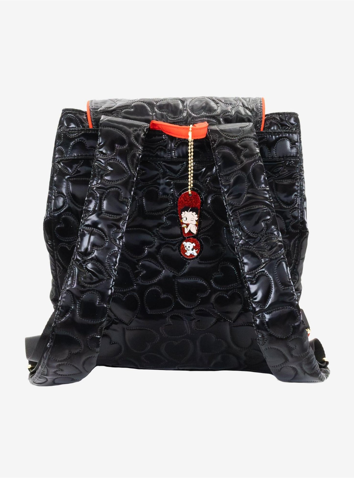 Whatever! Makes You Happy Betty Boop Quilted Heart Mini Backpack with Charms