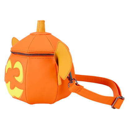 Loungefly Disney
Stitch Pumpkin Head Figural Glow Crossbody Bag