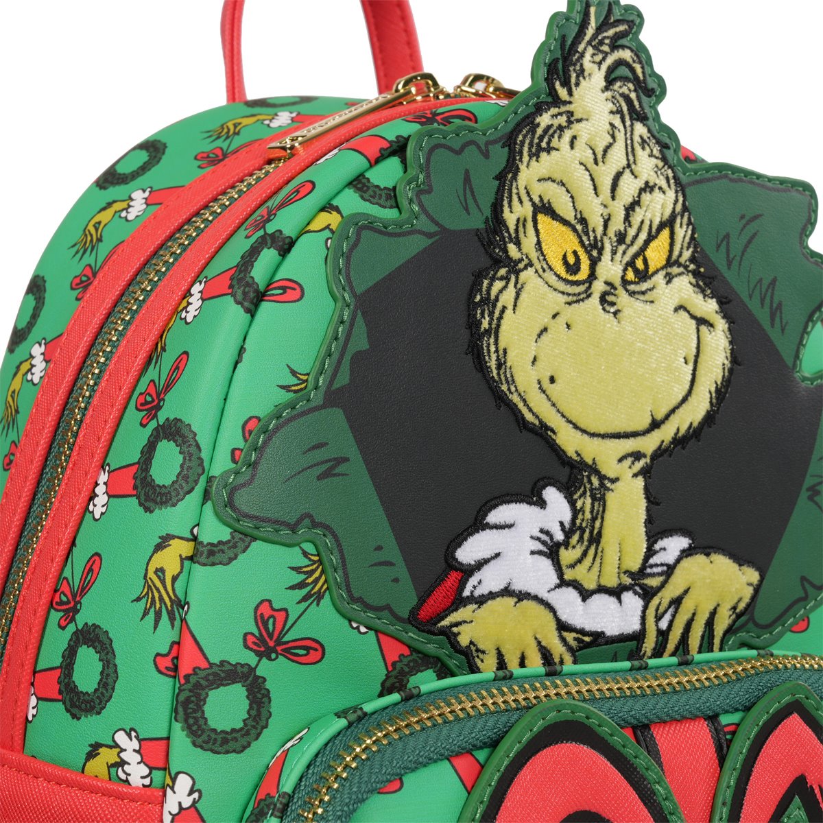 Loungefly How the Grinch Stole Christmas Grinch Christmas Present Mini-Backpack - Entertainment Earth Exclusive