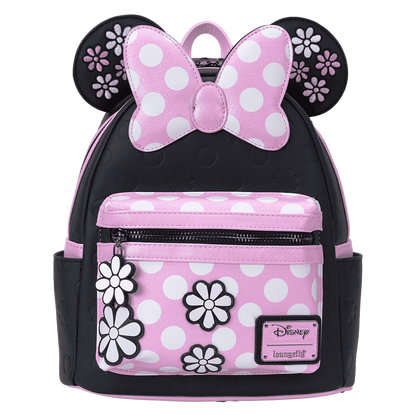 Loungefly Disney
Minnie Mouse Floral Rock The Dots Mini Backpack
