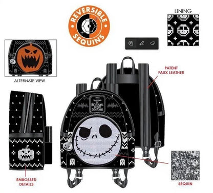 Loungefly Nightmare Before Christmas Sequin face Jack Mini Backpack