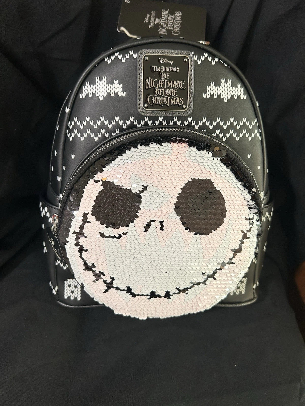 Loungefly Nightmare Before Christmas Sequin face Jack Mini Backpack