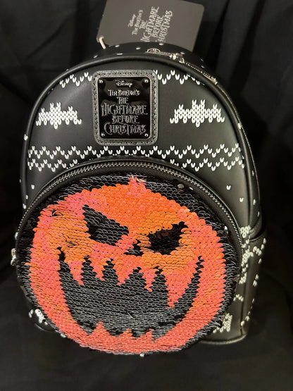 Loungefly Nightmare Before Christmas Sequin face Jack Mini Backpack